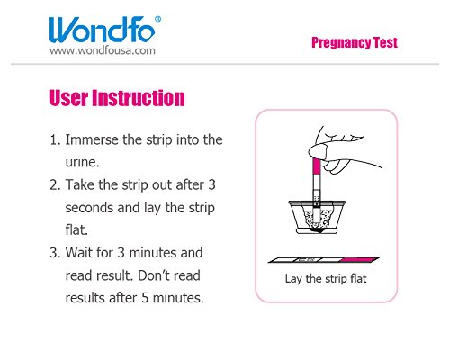 Wondfo 25 Pregnancy (HCG) Urine Test Strips, 25 HCG Tests