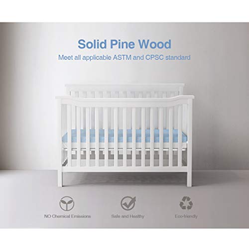 Dourxi 3in1 Convertible Crib, Toddler Bed with 3 Adjustable Mattress