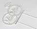 Mr & Mrs Cake Topper For Wedding Anniversary Rings Crystal Rhinestone Party Decoration (Silver)