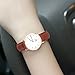 Aurora Women's Metal Retro Casual Round Dial Quartz Analog Wrist Watch with Brown Leather Band-Rose Gold