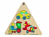 Small World Toys Ryan's Room Wooden Puzzle - Triangle Shaped Vehicles