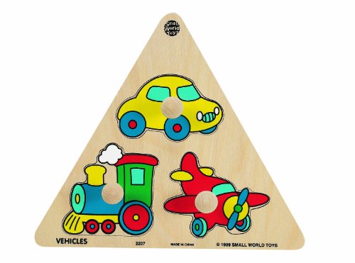 Small World Toys Ryan's Room Wooden Puzzle - Triangle Shaped Vehicles
