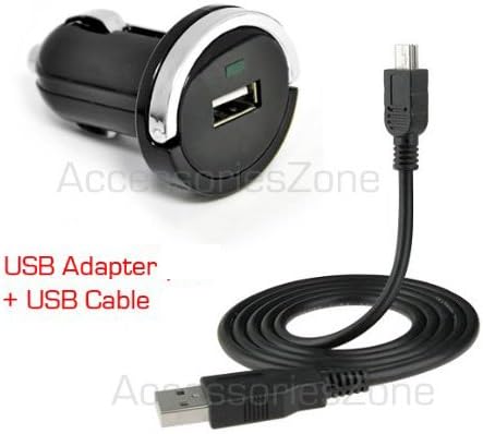 For Jawbone ICON Bluetooth USB Car Charger Adapter + USB Charging Cable
