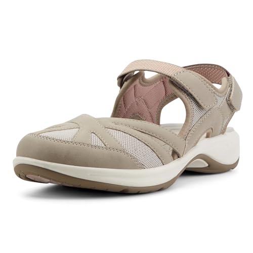 Easy Spirit Women's Esplash3 Closed Toe Sandal, Khaki 241, 7WW