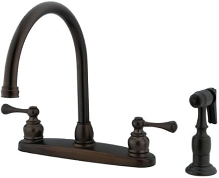 Kingston Brass Kb725blbs Vintage Gooseneck Kitchen Faucet With Brass Sprayer Oil Rubbed Bronze Touch On Kitchen Sink Faucets Amazon Com