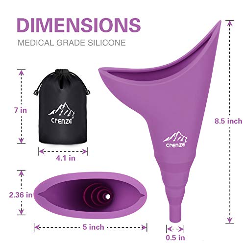 Rquite Female Urination Device, Female Urinal Silicone Funnel Urine