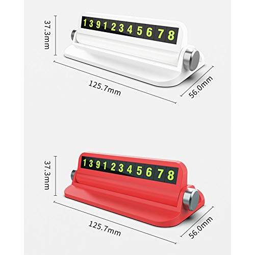 Sizet Cell Phone Holder for Car Dashboard with Temporary Parking Card, Automotive Interior Temporary Parking Card Reversible Hidden Phone Number Plate