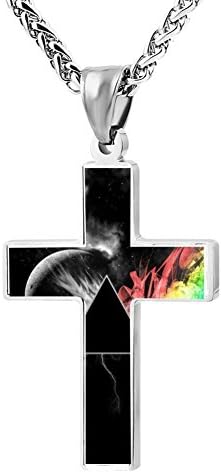 ZHJshuer Unique Beautiful Color Jewelry Cross Religious Enamel Pendant Necklace