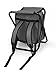 GigaTent Folding 3 in 1 Stool Backpack Folding Stool with Cooler Bag - Camping Hunting Fishing Multifunction Collapsible Camping Seat and Insulated Ice Bag with Padded Shoulder Straps (Gray)