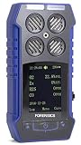 MULTIGAS Detector O2, CO, H2S, LEL by Forensics & BOSEAN | Color Display with Graphing | Strong ABS with Anti-Slip Grip Rubber | Water, Dust & Explosion Proof | Rechargeable Li-Ion Battery |