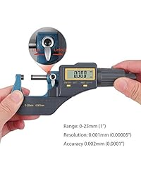 PROXIMA Direct Digital Micrómetro digital de Electronic fuera Micrómetro (0 1" pulgadas métrico Medición