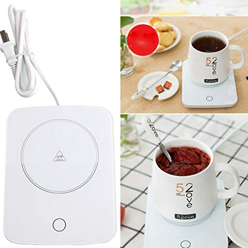 Kidirt Auto Heating Electric Mug Warmer Coaster 55 ° Constant Temperature Home Office Convenient White - Thumbnail 5