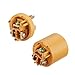 Miady 15 Amp Replacement Plug/Connector Set, 125 Volt NEMA 5-15P & 5-15R Straight Blade Plug Grounding Type/UL listed, (5 SET, Yellow)