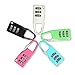 3-Digit Combination Lock of Zinc Alloy, The Small Safe Combination Padlock for Suitcases Luggage Briefcases Computer Bags Schoolbags Backpacks, Pack of 5