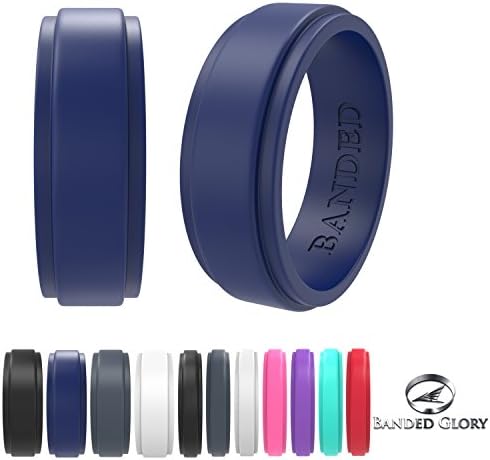 Silicone Wedding Rings Wedding Bands All Sizes for Active Men and Women, Fitness, Engineers, Sports, Weightlifting | Comfortable Fit, Skin Safe, Non-Toxic Soft Rubber Wedding Rings