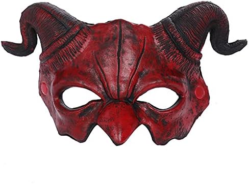 Amazon.com: Mzztino Demon Mask Halloween Devil Half Face Scary