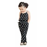 2016 Hot Fashion Toddlers Children Girls Love Heart Straps Jumpsuits by FEITONG (3T(2-3Y), Black)