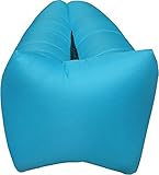 Inflatable Lounger- Premium Air Mattress Sofa Bed- For Indoors & Outdoors-Campling,Hiking,Traveling,Park,Beach-Easy To Inflate- Puncture Resistant & Lightweight Air Couch (BLUE)