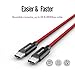 imuto 60W 3A USB Type C Cable, PD QC 3.3ft USB-C to USB C Data Charging Cable, Braided Core Fast Charger Compatible with Samsung Galaxy Note 10, Google Pixel, Huawei Matebook, MacBook/Pro and More