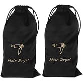 FRCOLOR Portable Drawstring Hair Dryer Bag 13.78X7.48In Travel Storage Pouch for Hair Dryer Cosmetics Jewelry Organizer Lightweight Cloth Pouch for Bathroom Home