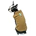 Gooby Fleece Vest Dog Sweater - Clay, Medium - Warm Pullover Fleece Dog Jacket with O-Ring Leash for Small to Medium Dogs