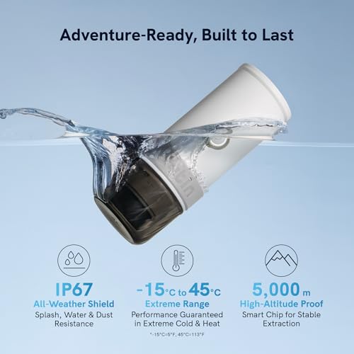OutIn Mino Portable Electric Espresso Machine, Mini Camping Coffee Maker for Travel, Pocket Sized Coffee Machine Self-Heating, Ground Coffee & NS Capsule Adapter For Adventure, Tundra Brown