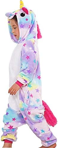 QIJOVO Kids Unisex Animal Unicorn Pajama Onesies Cosplay Costume Outfit Halloween Costume Christmas Birthday Gifts
