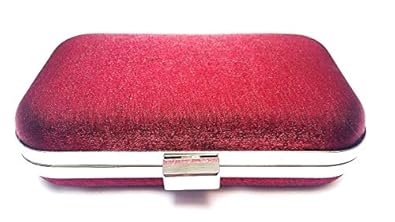 Image gallery Womens Silk Embroidered Box Clutch (Brown)