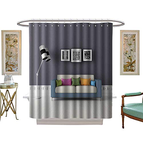 Luvoluxhome Shower Curtains Sets Bathroom Purple Room With Sofa
