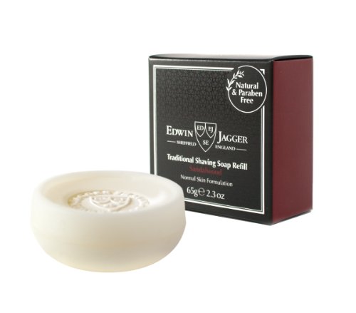 Edwin Jagger 99.9% Natural Traditional Shaving Soap Refill, Sandalwood - 2.3 oz