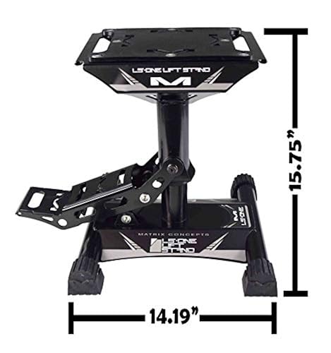 Matrix Concepts LS1 Lift Ständer Schwarz – Höhenverstellbarer Motorradständer Für Offroad-Bikes