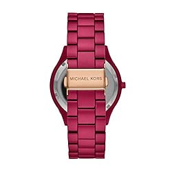 Purple Mk4505 Michael Kors Women's Slim Runway Quartz Watch With