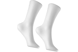 Cabilock Female Foot Sock Mannequin Mold for Display Anklets Shoes Plastic Foot Model 11.61X9.05X3.66In 2 Pack for Shop Home 