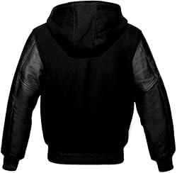 GOKTOG Hooded Varsity Jacket Women, Baseball