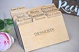 Recipe Cards - Wooden Recipe Cards - Recipe Card Dividers - Wood Recipe Cards - Recipe Box Dividers - Recipe Dividers - Rustic Kitchen