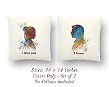 Star Wars Han Solo and Leia I love you I know 14 x 14 inches Pillow Covers Set of two