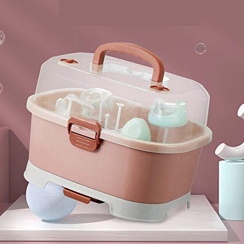 Baby Bottle Drying Rack Storage, Large Nursing Bottle Storage Box
