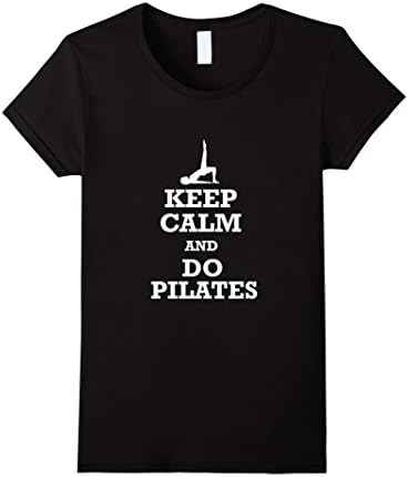 Womens Keep Calm And Do Pilates T-Shirt Large Black