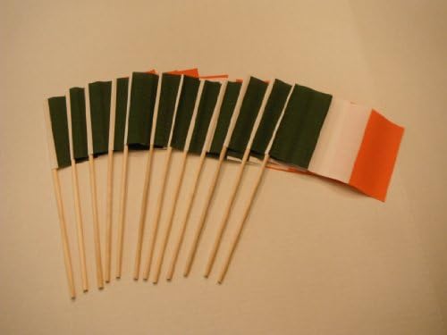 Lot of -12- 4x6 Inch Irish Ireland Flags Desk Hand Held Stick Flags