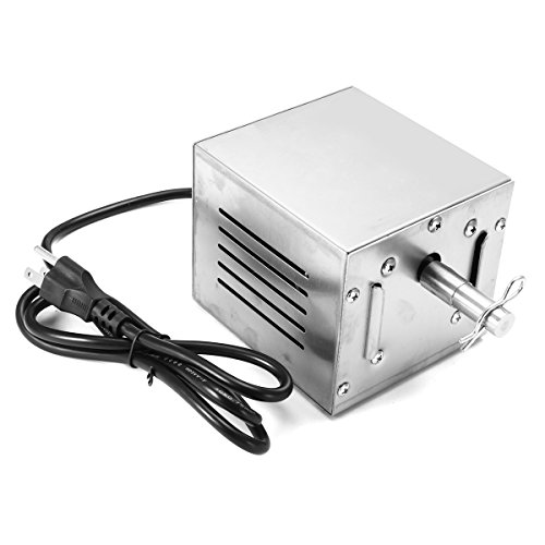SENREAL BBQ Motor, 25W 110/220V Stainless Steel Electric Rotisserie Spit Roaster Picnic BBQ Motor 40/80kgs Capacity