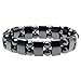 Top Plaza 4pcs/Set Men's Women's Hematite Metal Magnetic Therapy Bracelets