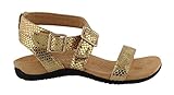 Vionic Women's, Elnora Sandals Gold Snake 9 M