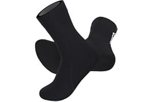 DEMMET 7mm Neoprene Diving Socks Men Women Thermal Wetsuit Boots for Scuba Surfing Beach Non-Slip Water Shoes with Warm