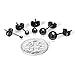 JewelrieShop Ball Earrings 316L Surgical Steel Earrings Round Ball Stud Earrings Set for Women