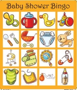 Rustic Robin Baby Shower Bingo Game Baby Party Bingo Game Cards for 16 Players Guests Fun Party Activity, Unisex, Boy Girl