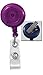 1 X Translucent Purple Retractable Badge Reel With Swivel Spring Clip by Specialist ID, Sold Individually
