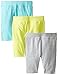 Dream Star Little Girls' Solid Bike Short 3-Pack, Aqua/Neon Yellow/Heather Grey, Medium (5/6)