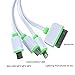 Kingox Universal 2A Fast charging Portable USB 4-in-1 Charge Cable Multi Charger Cable for HTC Samsung, Sony, Xiaomi, Huawei, iPhone 4/4s/5/5s/6