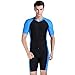 Sbart Men's One Piece Short Sleeve Swimsuit Surfing Sun Protection