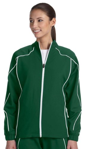 Russell Athletic Ladies Team Prestige Full-Zip Jacket, Medium, DARK GREEN/WHITE Russell Athletic Ladies Team Prestige Full-Zip Jacket, Medium, DARK GREEN/WHITE